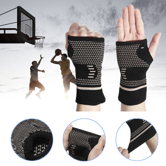 KALOAD 1PC Copper Infused Wrist Sleeve Outdoor Sports Bracer Support Fitness Protective Gear