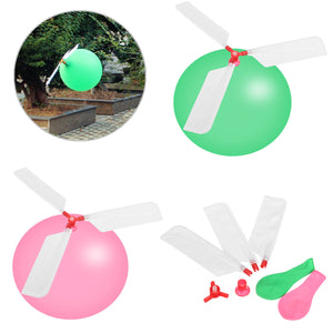 Classic Outdoor Game Helicopter Balloons Flying DIY Flight Science Plane Children Play Toy