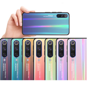 Bakeey Aurora Gradient Anti-scratch Tempered Glass Protective Case For Xiaomi Mi 9 / Mi 9 Transparent Edition