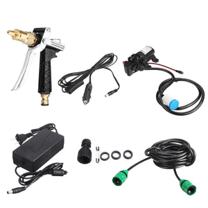 100W 12V High Pressure Car Electric Washer Squirt Sprayer Self-priming Pump Clean Kit