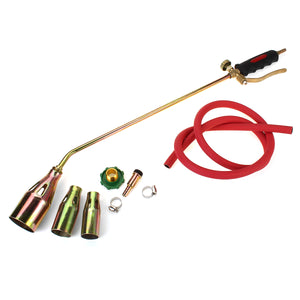 Weed Burner Kit Shrub Grass Killer Butane Gas Torch Garden Tool with 3 Nozzles