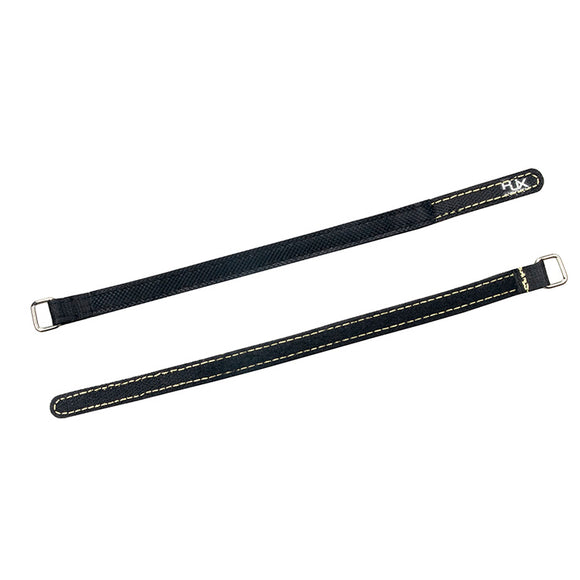 2Pcs RJXHOBBY 100-400mm Non-slip Silicone Battery Straps Metal Buckle Black for Lipo Battery