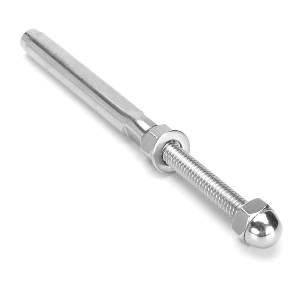 Stainless Steel Handrail Railing Cable Tensioner Threaded Stud End Fitting for 1/4 Inch Cable