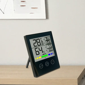 High Precision Blue Backlight Touch-Digital Display Temperature Hygrometer LCD Weather Station Temperature Humidity