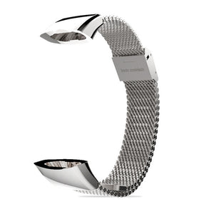 Mijobs Milanese Stainless Steel Replacement Watch Band for Huawei Honor Band 3 Smart Watch