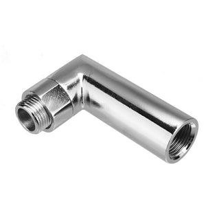 M18 X 1.5 Silver O2 Oxygen Sensor Angled Extender Spacer 90 Degree Bung Extension