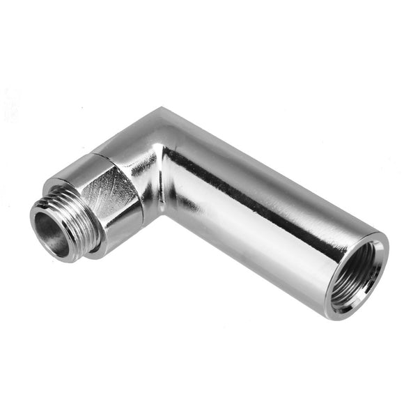 M18 X 1.5 Silver O2 Oxygen Sensor Angled Extender Spacer 90 Degree Bung Extension