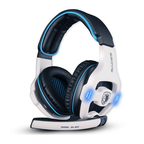 Sades SA-903 Gaming Headset 7.1 Surround Sound Channel USB Wired Headphone with Mic Volume Control