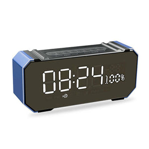 Wireless Bluetooth 4.2 Speaker Subwoofer Dual Clock Setting Support FM TF USB Handfree Call