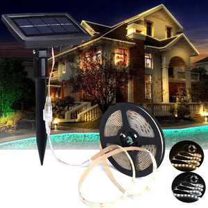 5M SMD2835 Waterproof Solar Powered LED Strip Light for Christmas Outdoor Garden Decor DC12V