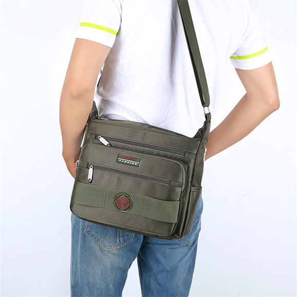 Nylon Casual Waterproof Crossbody Bag Business Light Travel Shoulders Bag For Men