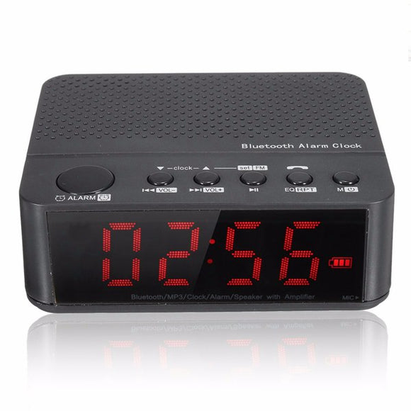 Digital LED Display Alarm Clock With Bluetooth Speaker Amplifier FM Radio Mp3 Player