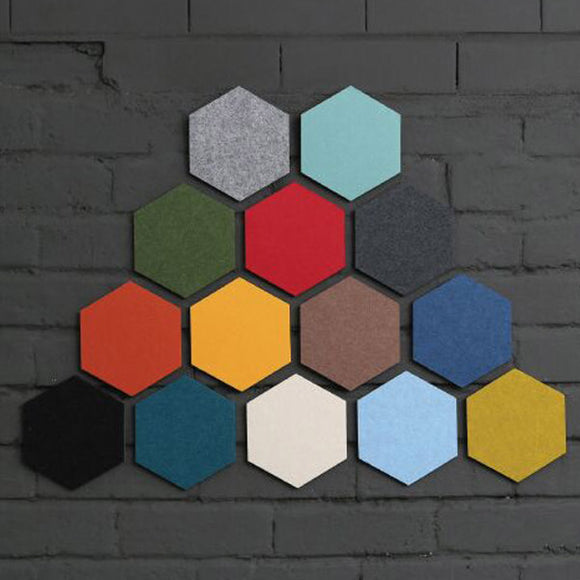 Honana DX-155 5PSC Creative Colorful Hexagon Wool Felt Multifunctional Wall Sticker Smart