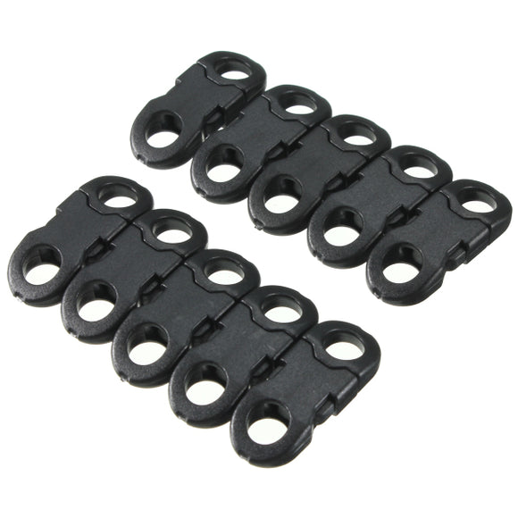 10Pcs Buckles Hook Black For Paracord Bracelets Plastic Clasp Side Release