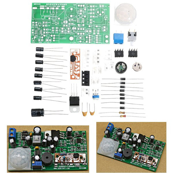 5 Sets DIY Pyroelectric Infrared Sensor Kits Anti-Theft Circuit Electronic Technology Training Sets