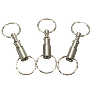 3pcs Double Detachable Key Chain Ring Keychain