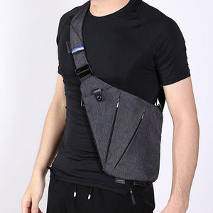 Men Women Right Left Handed Multi-function Sport Outdoor Light Waist Bag Chest Bag Crossbody Bag