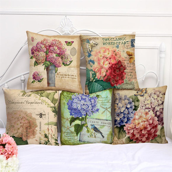 45x45cm Flower Style Cartoon Decorative Sofa Pillow Case Modern Floral Printed Cushion Cover