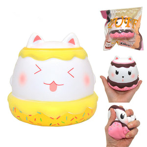 Kiibru Meow Puff Squishy Cat Kitten 11cm Licensed Slow Rising With Packaging Collection Gift Soft Toy