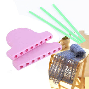 Scarf Lace Knitting Loom DIY Knitting Work Flower Bowknot Tassel Weaving Tools