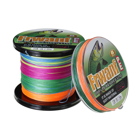 100/300M 8 Strands Braided Fishing Line PE Braid Line Multicolor Super Power