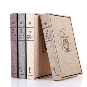 3 Years/5 Years Diary Retro Notebook Cotton Cover Vintage Notepad Memo Gift Office School Suppiles