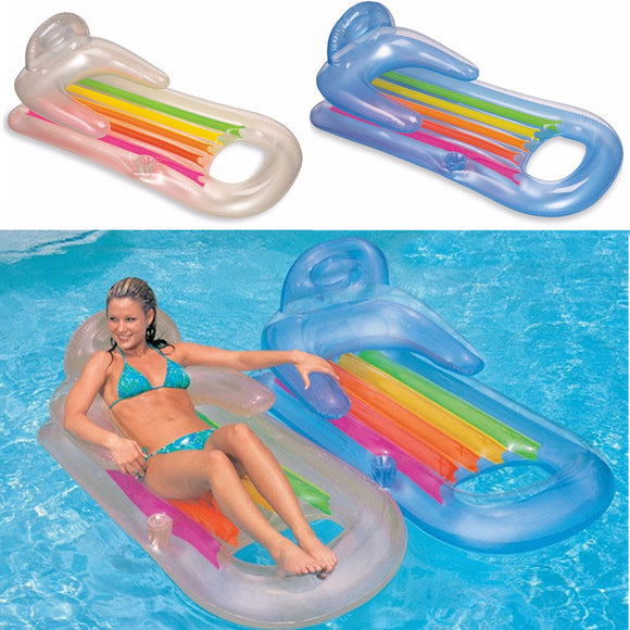 IPRee Upgraded Version PVC Inflatable Floating Chair Seat Water Recreation Toy