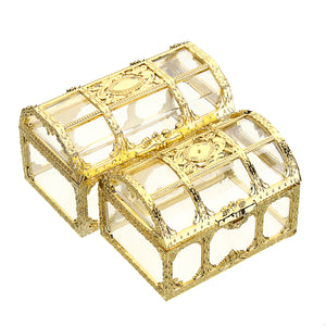 Treasure Chest Jewelry Box Crystal Gem Storage Organizer Mini Case Birthday Gifts