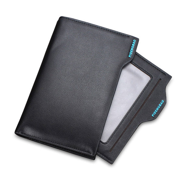 Men Multifunctional Cowhide PU Short Cards Holder Money Bag Wallet