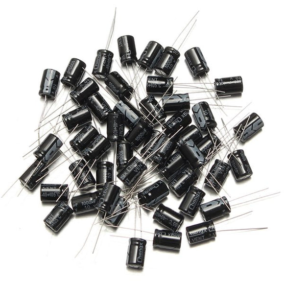 50Pcs 1000uF 10V 105C Radial Electrolytic Capacitor 8x12mm