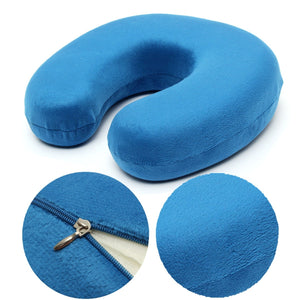 Soft Velour Memory Foam U Shaped Pillow Comfort Neck Support Car Cushion Pillow