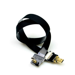 FPV Flat Slim HDMI Cable Micro to Micro HDMI 90 Degree Angle for FPV Monitor Camera