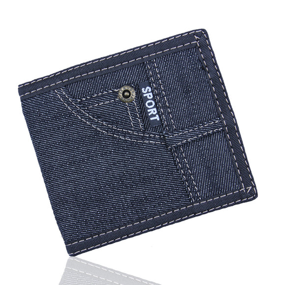 Men Women Original Jean Fashion Photo Holder Zipper Pocket Wallet