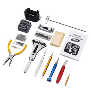 168Pcs Watch Repair Tool Kit Spring Bar Set Larger Adjustable Case Opener Forceps Watch Band Remover