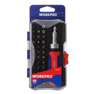 WORKPRO 38 in 1 Multifunctional Ratcheting Screwdriver Set Home Phone DIY Repair Tools Kit