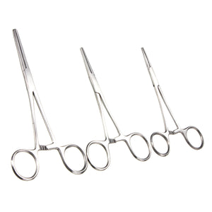 1pc  Hemostat Forceps Straight Curved Stainless Steel Locking Clamp