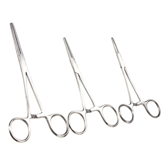 1pc  Hemostat Forceps Straight Curved Stainless Steel Locking Clamp