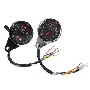 12V Motorcycle Speedometer Odometer LED Backlight Night Readable Speed Meter Motorbike Instrument