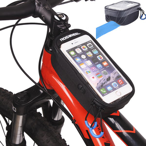 ROSWHEEL U Model Touchscreen Bicycle Bag 5.2'' 5.7'' Bike Front Frame Tube Concave Bag