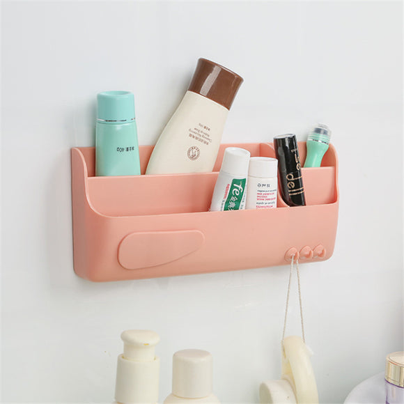 Plastic Wall-mounted Storage Baskets Candy Colors Cosmetic Storage Box Sundry Rack Organizer