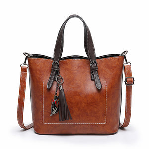 Women Bohemian Style Tassel Tote Bag Handbag Crossbody Bag