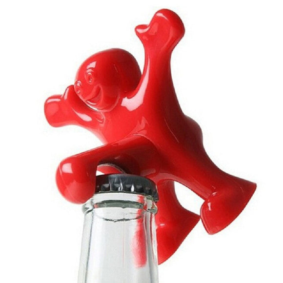 KCASA KC-OP02 Hot Sale 1pc Funny Happy Man Guy Beer Opener Novelty Bar Tools Beer Bottle Opene