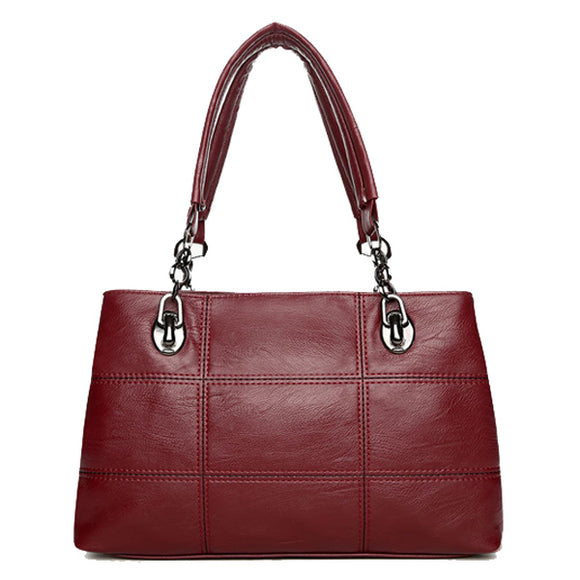 Women PU Leather High Quality Elegant Three Layer Handbag Shoulder Bag