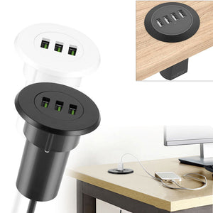 Bakeey 3 USB 5V 3.1A Desktop Hole Grommet Charger Smart Charging Station for Samsung Xiaomi iPhone