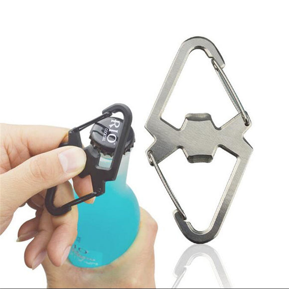 Outdoor Camping Stainless Quickdraw Multifunctional Bottle Opener Keychain Camping Equipment