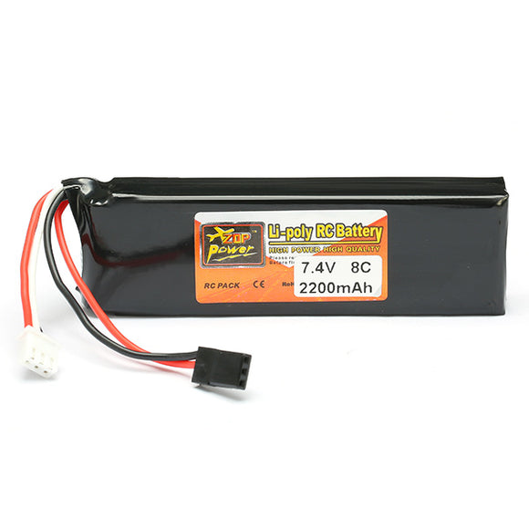 ZOP Power 7.4V 2200mAh 2S 8C Lipo Battery For RC Transmitter