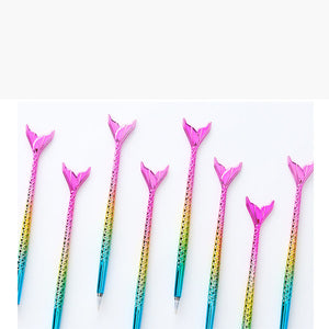 Mermaid Ball Pen Creative Stationery Korean Cute Ballpoint Pen Student Articles Gift Pen 10 Pcs