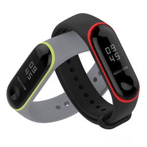 Mijobs Colorful Silicone Replacement Wristband Strap Bracelet Wristband for XIAOMI Mi Band 3