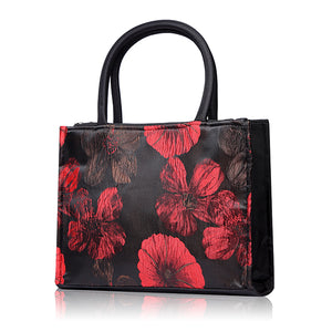 Chinese Style Flower Pattern Tote Bags Trible Bags Double Zipper Lunch Box