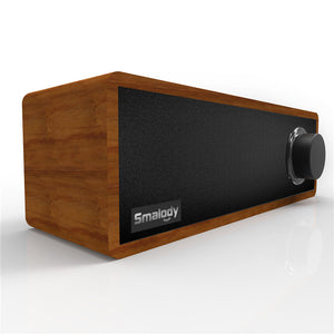 Smalody bluetooth Speaker Portable Wooden Wireless Headset Stereo Mini Subwoofer Loudspeaker With Mic